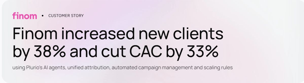 Screenshot of the Finom case study on plurio.ai